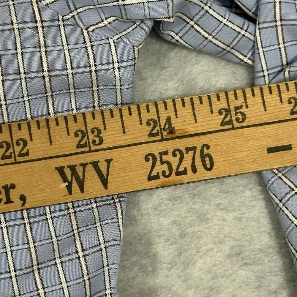Pronto Uomo Blue Men's‎ Modern Fit Dress Shirt Size XL Plaid